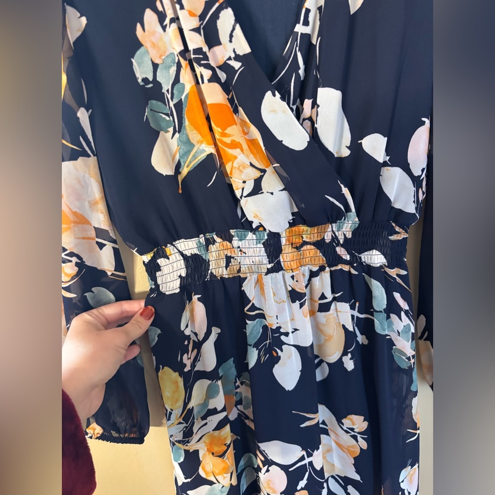 Nine West floral faux wrap dress size 10 - Picture 6 of 14